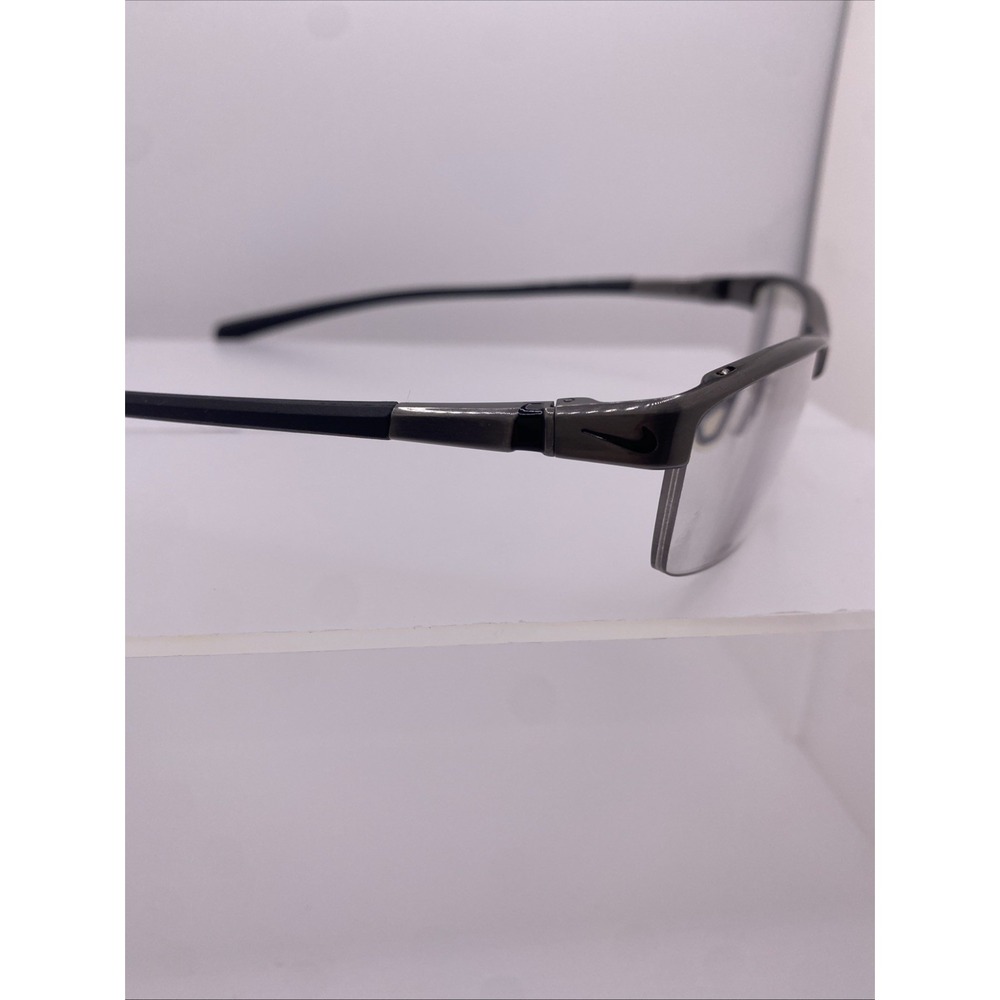 Nike Eyeglasses FRAME ONLY 6050 Half Rim 55-14-145 Black 890 - Picture 6 of 16